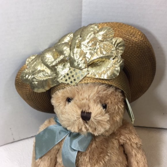 VTG Gold Fancy Doll Mannequin Stuffed Animal Derby Hat by Ann Marie Small - Picture 2 of 14